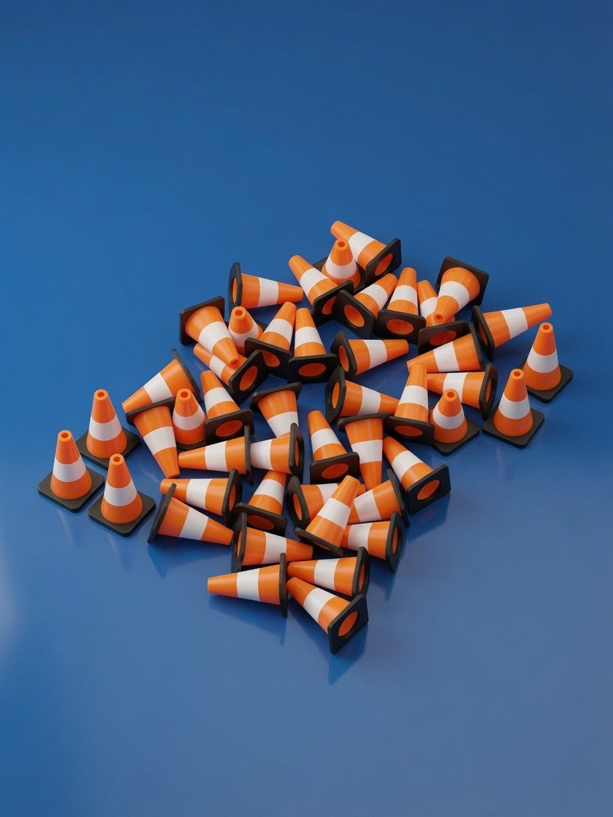 Traffic cones included in the 1:32 Trackside Pro Bundle