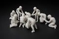 Carrera Scalextric Pit Crew Figures 1:32 Slot Car Set of 9 Unpainted